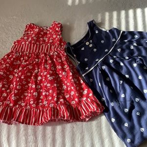 Two dresses 9-12 months old girls